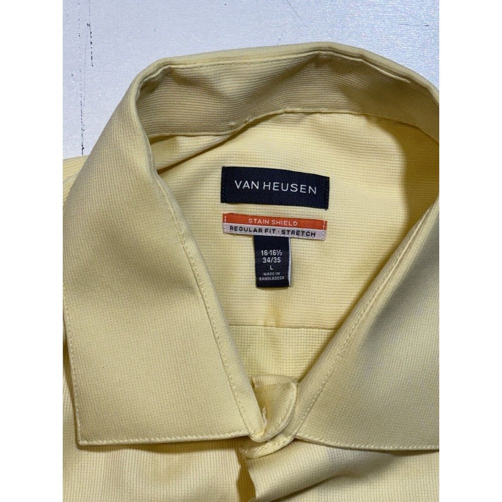 Van Heusen‎ Stain Shield Stretch Dress Shirt Men's Size 16 - 16 1/2 Long Sleeve